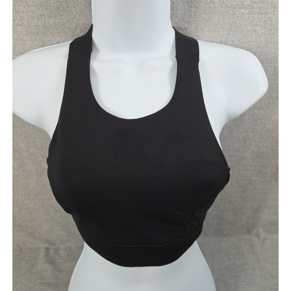 Lululemon Womens‎ 4 Nulu Bra Racerback Black Active Stretch Comfort Workout
